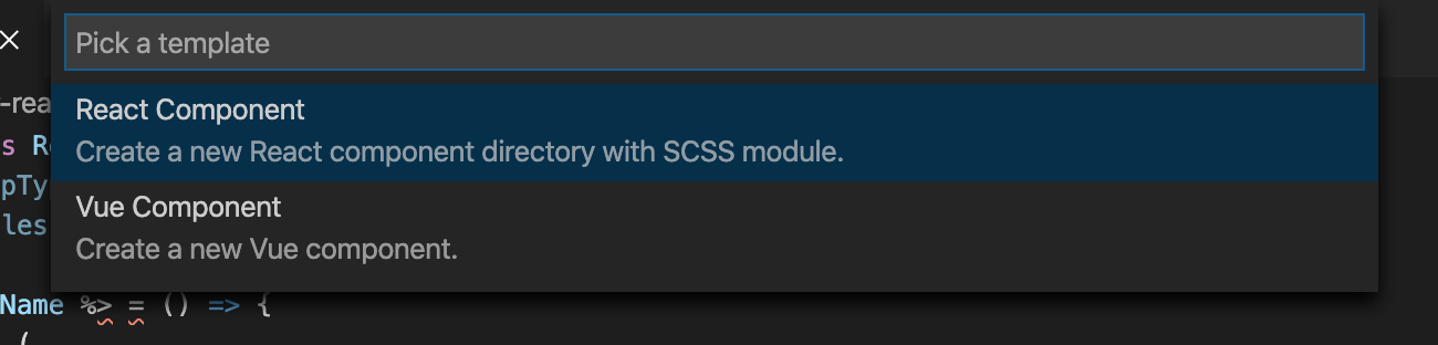 Selection Menu Preview